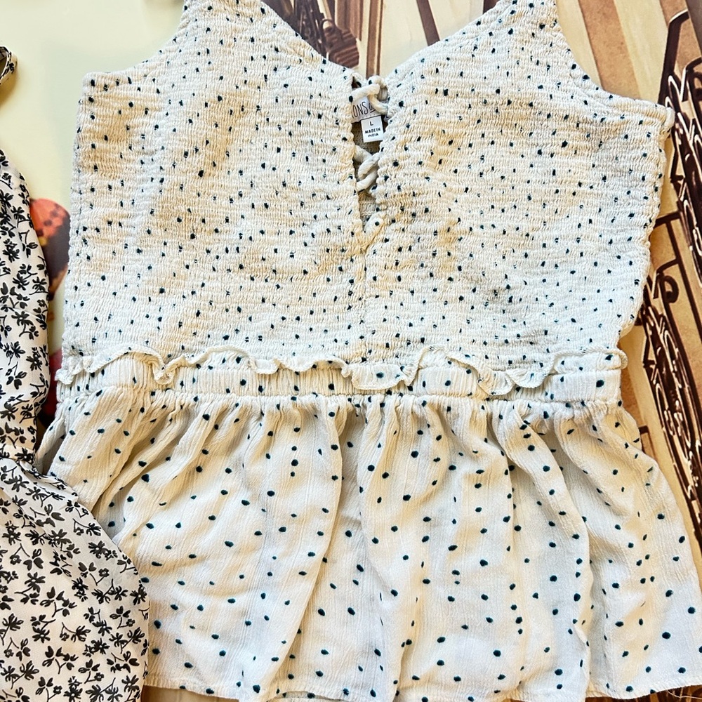 Japna Black and White Floral Camisole Set - Picture 4 of 5